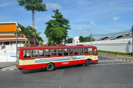 Bus red sky