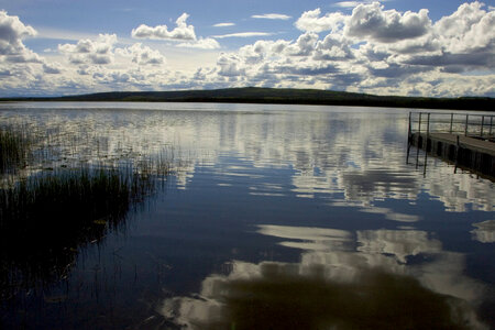 Reflection of clouds on lake at Tetlin National Wildlife Refuge photo