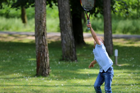 Child tennis racket recreation photo