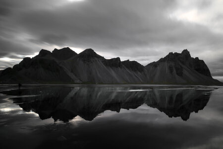 Black & White Icelandic Mountains photo