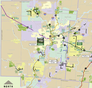 Dayton Regional Bike Trail Map in Ohio