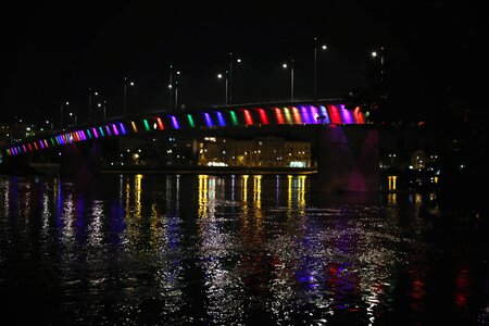 Bridge cityscape colorful