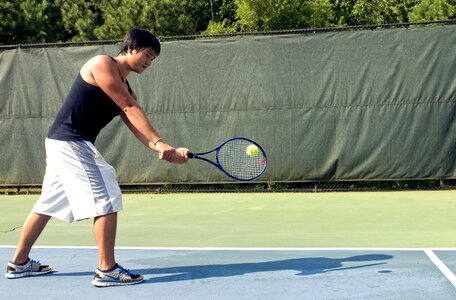 Game playing tennis