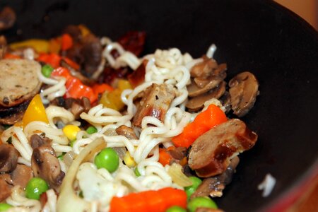 Peas sausage asia