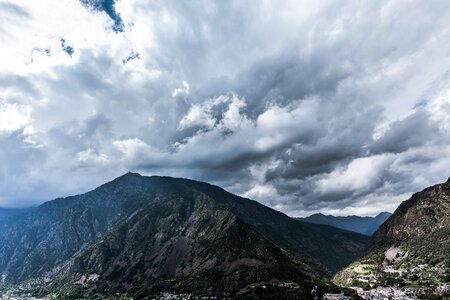 Clouds over Andorre in the Pyrenees photo