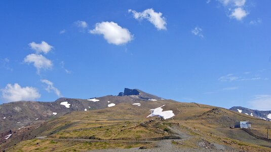 Clouds mountains snow photo