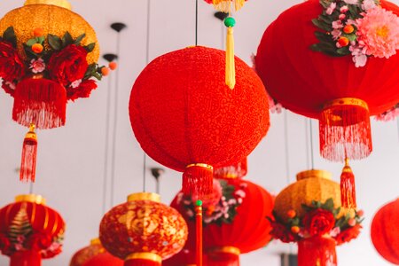 Red Chinese Lanterns photo