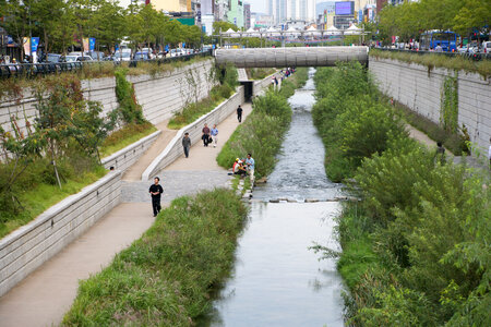 Cheonggyecheon stream Seoul, Korea
