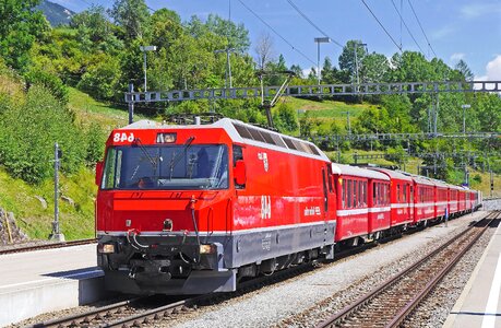 Landscape locomotive mountain photo