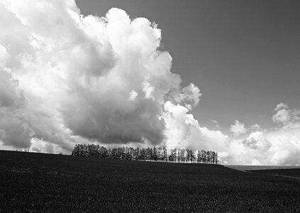 Sky white cloud black and white photo