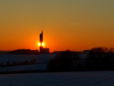 Field arable sunset photo