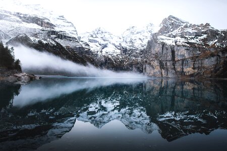 Glacier hazy ice