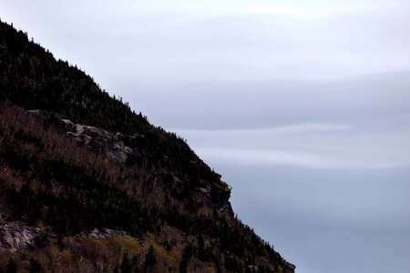 Cliff cloud fog photo