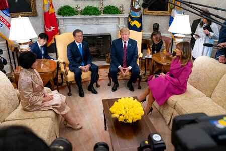 President Trump Meets with President Moon Jae-in of the Korea photo