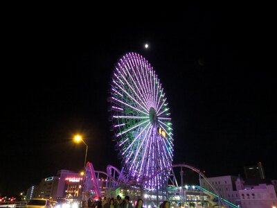 Night park amusement photo