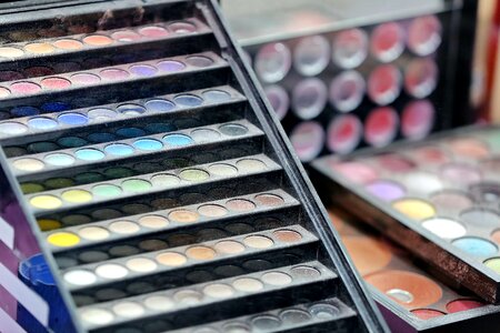 Colorful colors cosmetics