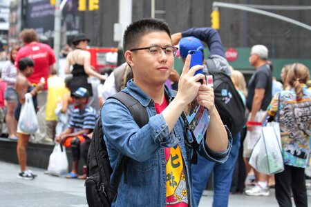 New york city selfportrait phone photo