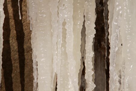 Cascada winter ice formations