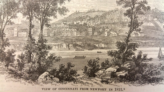 Cincinnati in 1812 with a population of 2,000 in Ohio photo