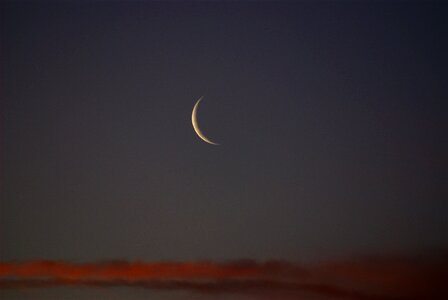 Moon new moon sunset