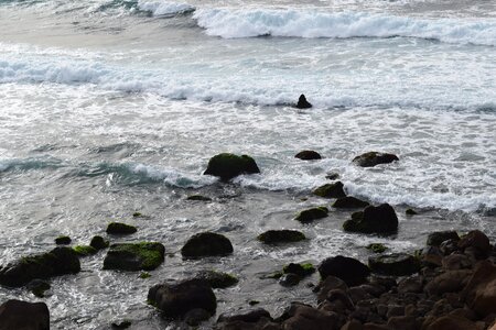 Sea water rock photo