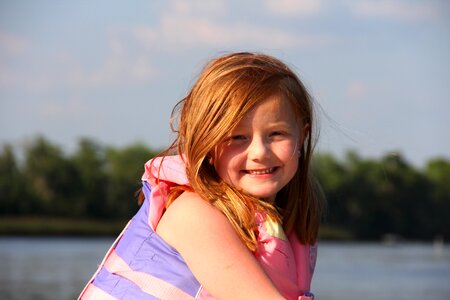 Young pretty lifejacket