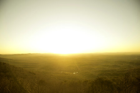 Light of sunset at Cheaha State Park