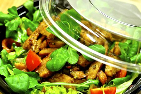 Eat mixed salad delicious photo