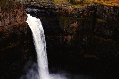 Nature brown waterfall gray waterfall