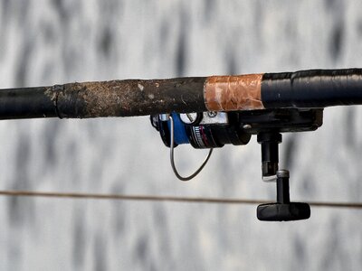 Detail fishing gear fishing rod photo