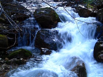 Waterfall flowing cascade