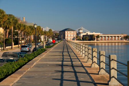 Sidewalk by the Water at Charleston, South Carolina photo