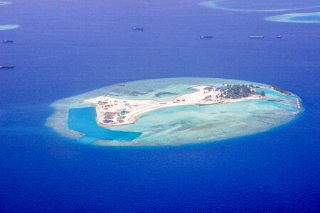View from the Plane of Maldives Island photo