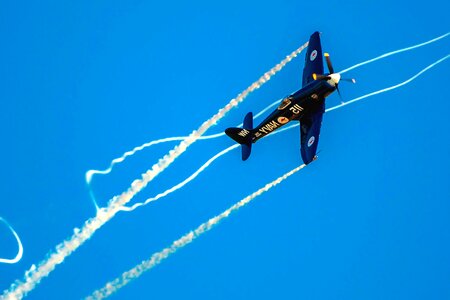 Aircraft airplane blue sky photo