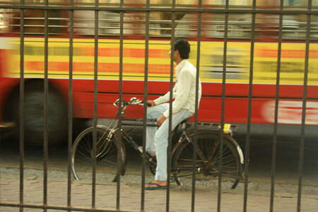 Mumbai Street Scene Cycle photo