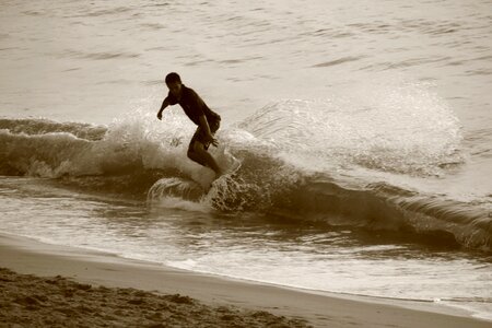 Surfer wave beach photo
