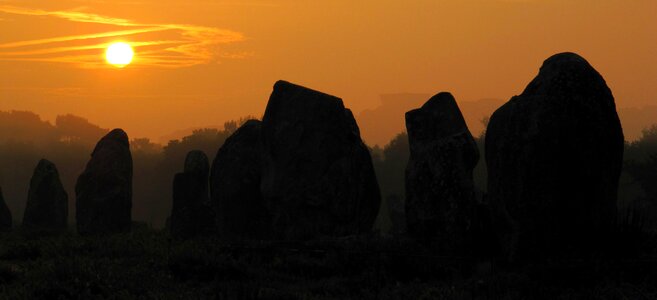 Stones sunrise sunset photo