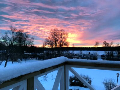 Dusk fence sky