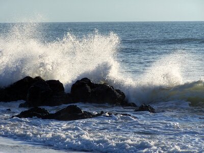 Surf ocean rocks photo