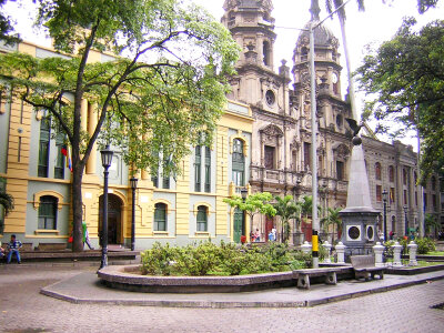 San Ignacio Square in Medellin, Colombia photo