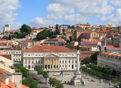 Bird view of Dom Pedro IV square