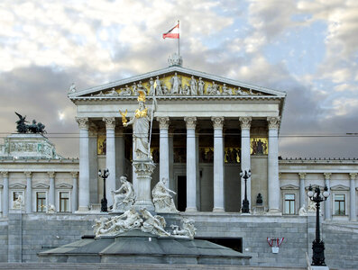 Parliament building in Vienna, Austria photo