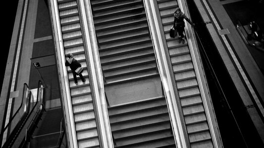 Elevator mall people photo
