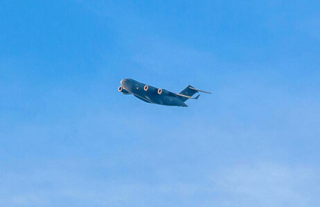 Air Force plane flying over Prime Hook NWR