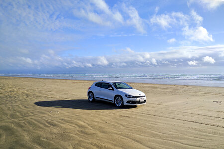 Car on Beach photo