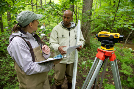 FWS employees surveying and assessing rivers and streams-1 photo