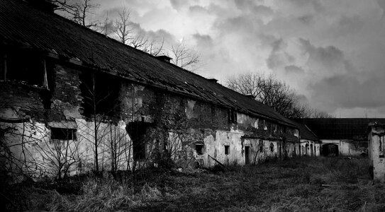 Farmhouse clouds bohemia photo