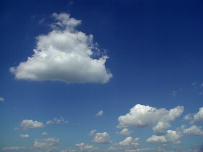 White cumulus clouds weather photo