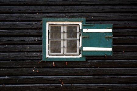 Wooden windows structure hauswand photo