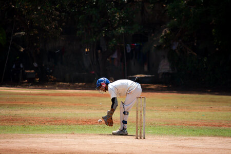 Sports Cricket Wicket Keeper photo